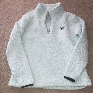 Teal PINK fleece pullover